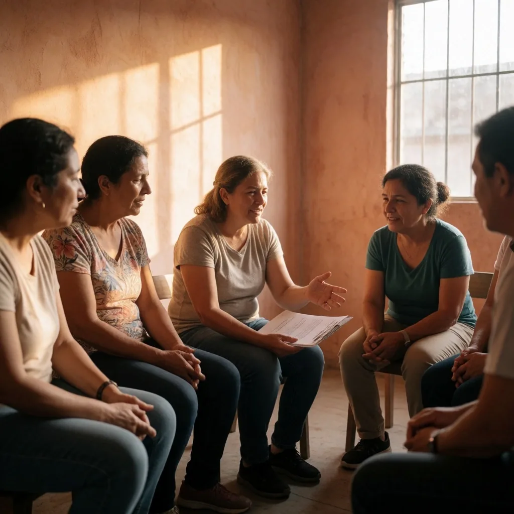 Comunidad mexicana aprendiendo sobre cuidado visual diario